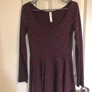 Red and black short dress